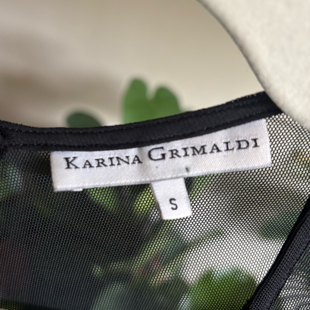 Karina Grimaldi Black Mesh Detail Top - Picture 4 of 6